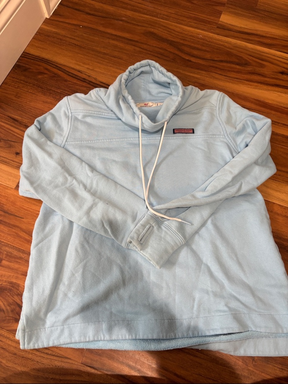 Light Blue Hooded Sweatshirt